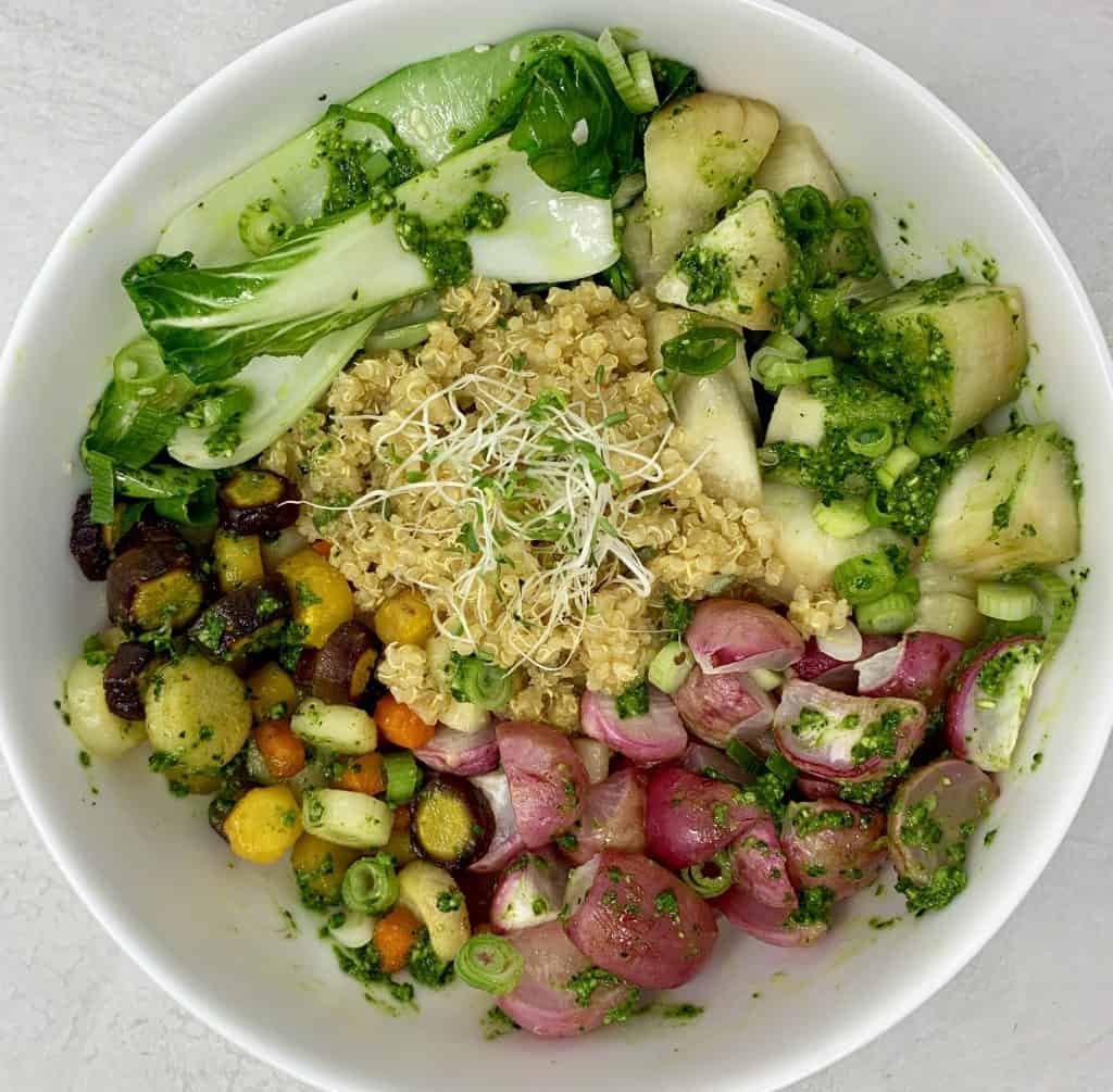 Quinoa Buddha Bowl with roasted vegetables