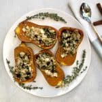 Roasted Honeynut Squash stuffed with grain filling