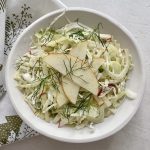Fennel, Apple & Cabbage Slaw Salad ready to eat in a bowl